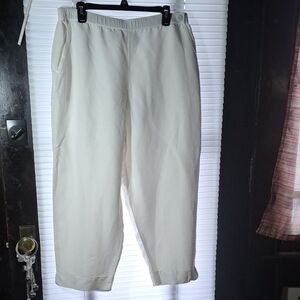 Women's White Lined Trousers First Issue A Liz Clairborne Co